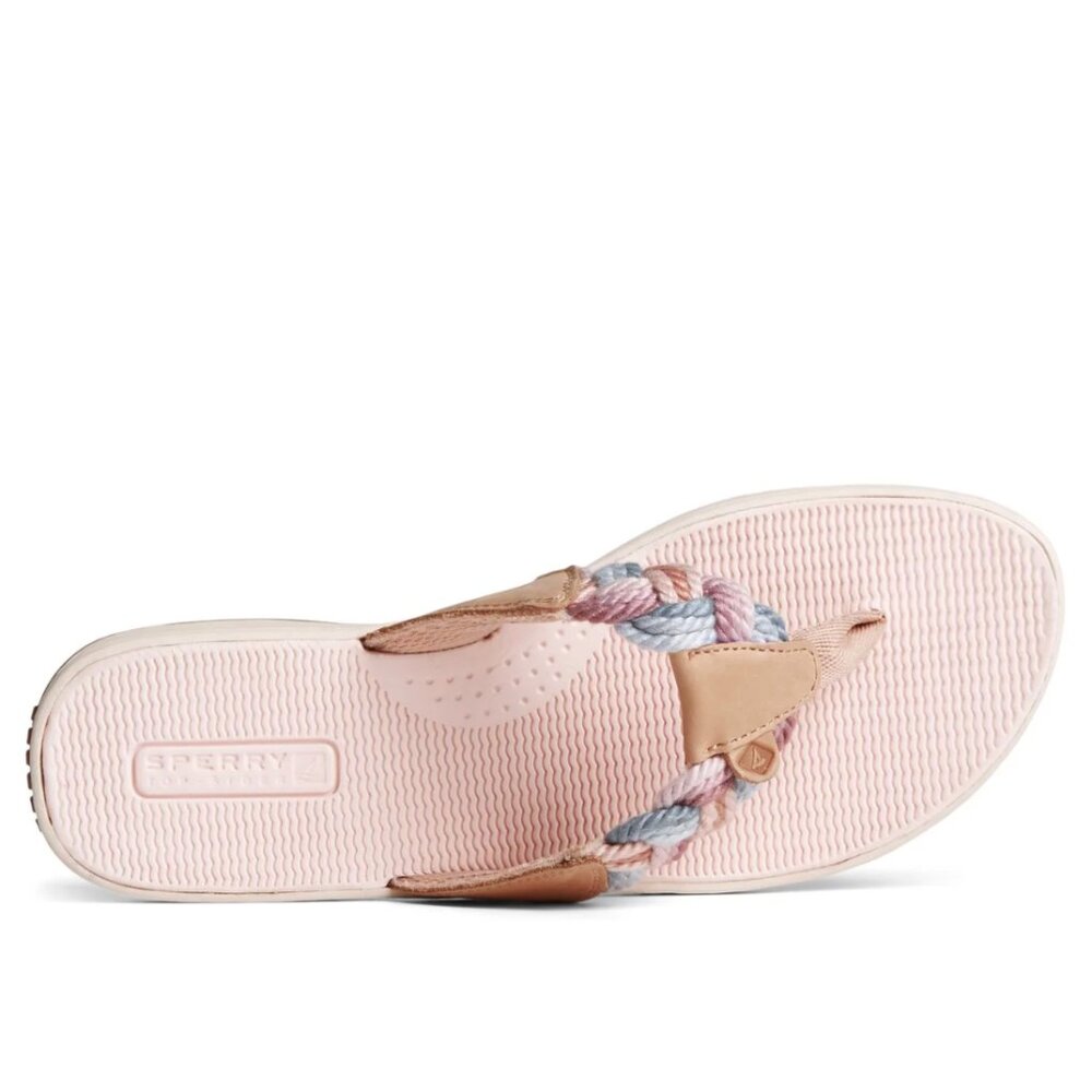 NIB Sperry Parrotfish Braided Sandal Flip Flop Thong Sandals, Flat Heel 6.5 - Picture 5 of 8